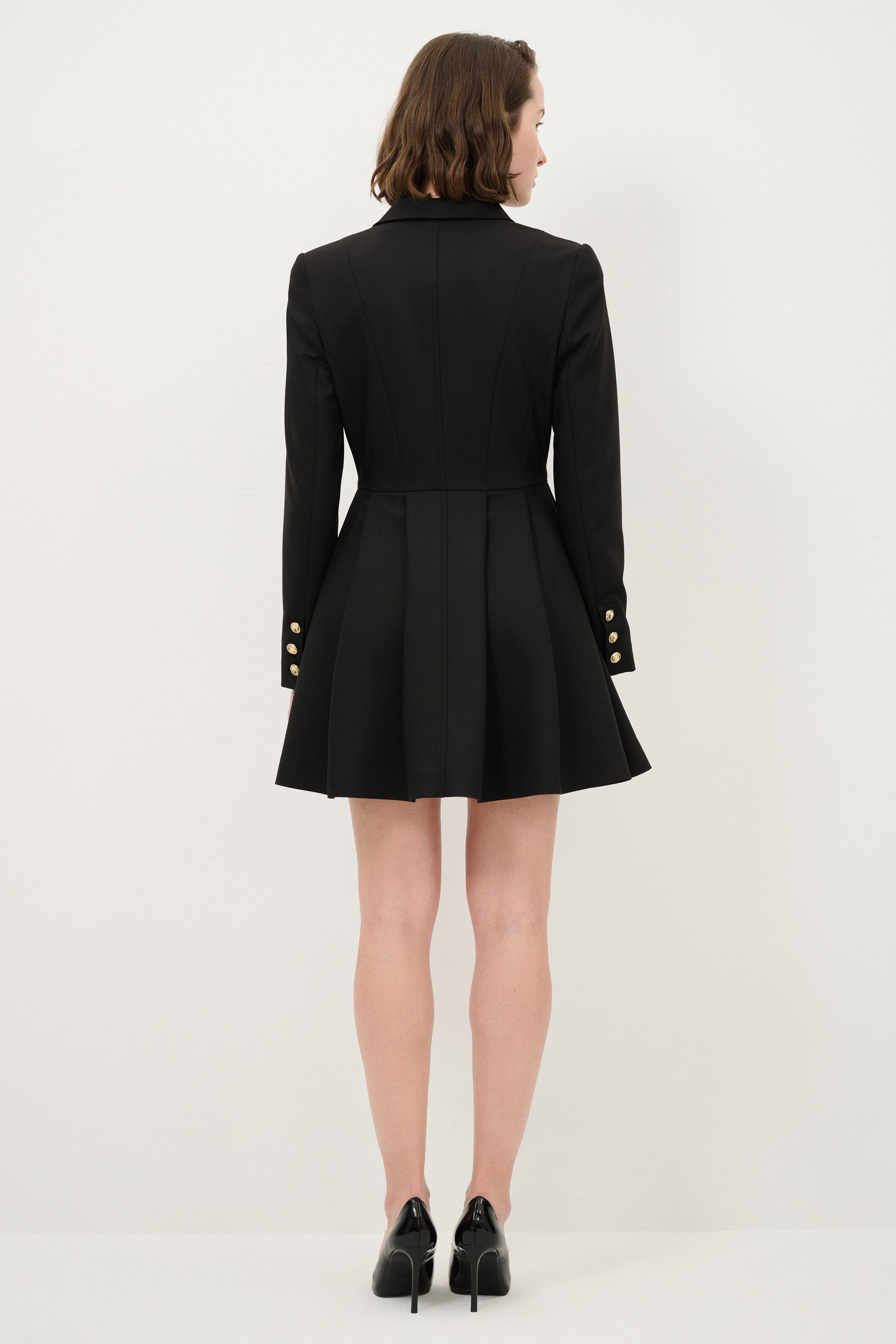 adL Cocktailkleid Zweireihiges Blazer-Minikleid