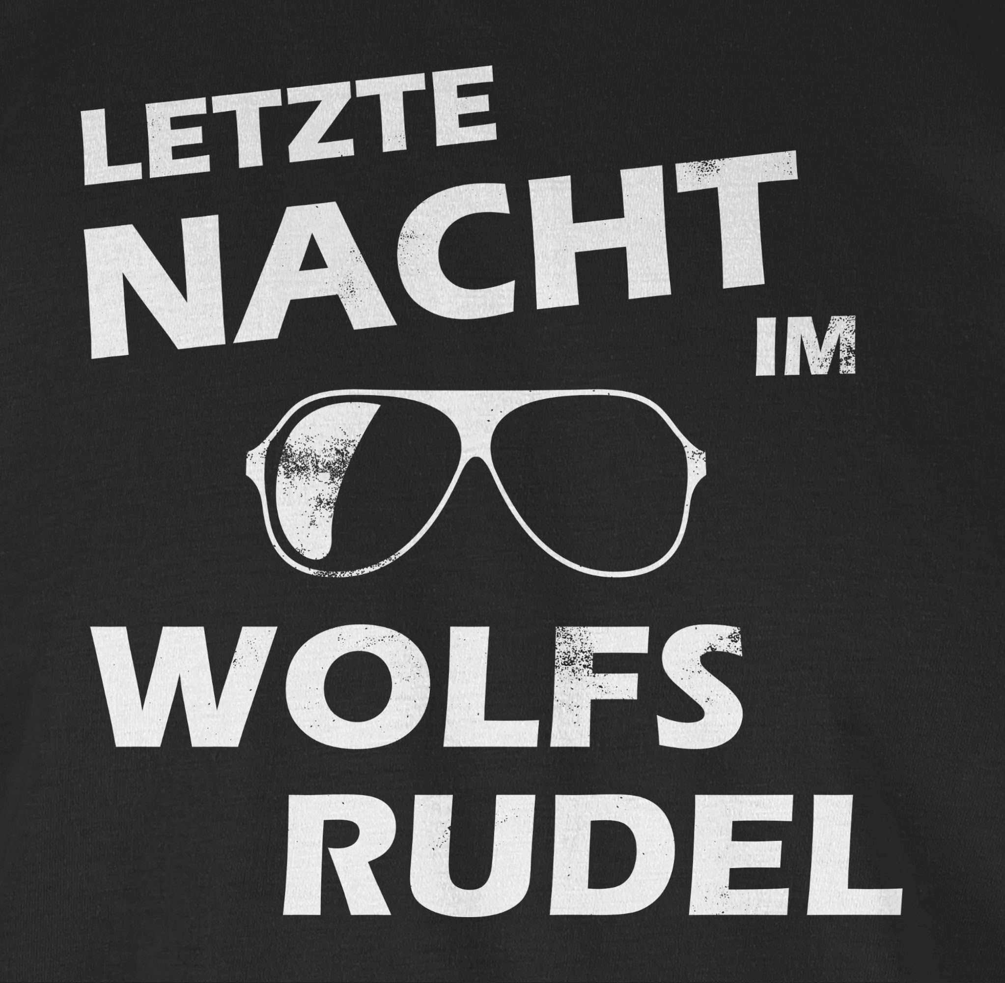 Wolfsrudel Shirtracer - T-Shirt 1 Schwarz im Männer Nacht JGA Hangover Letzte
