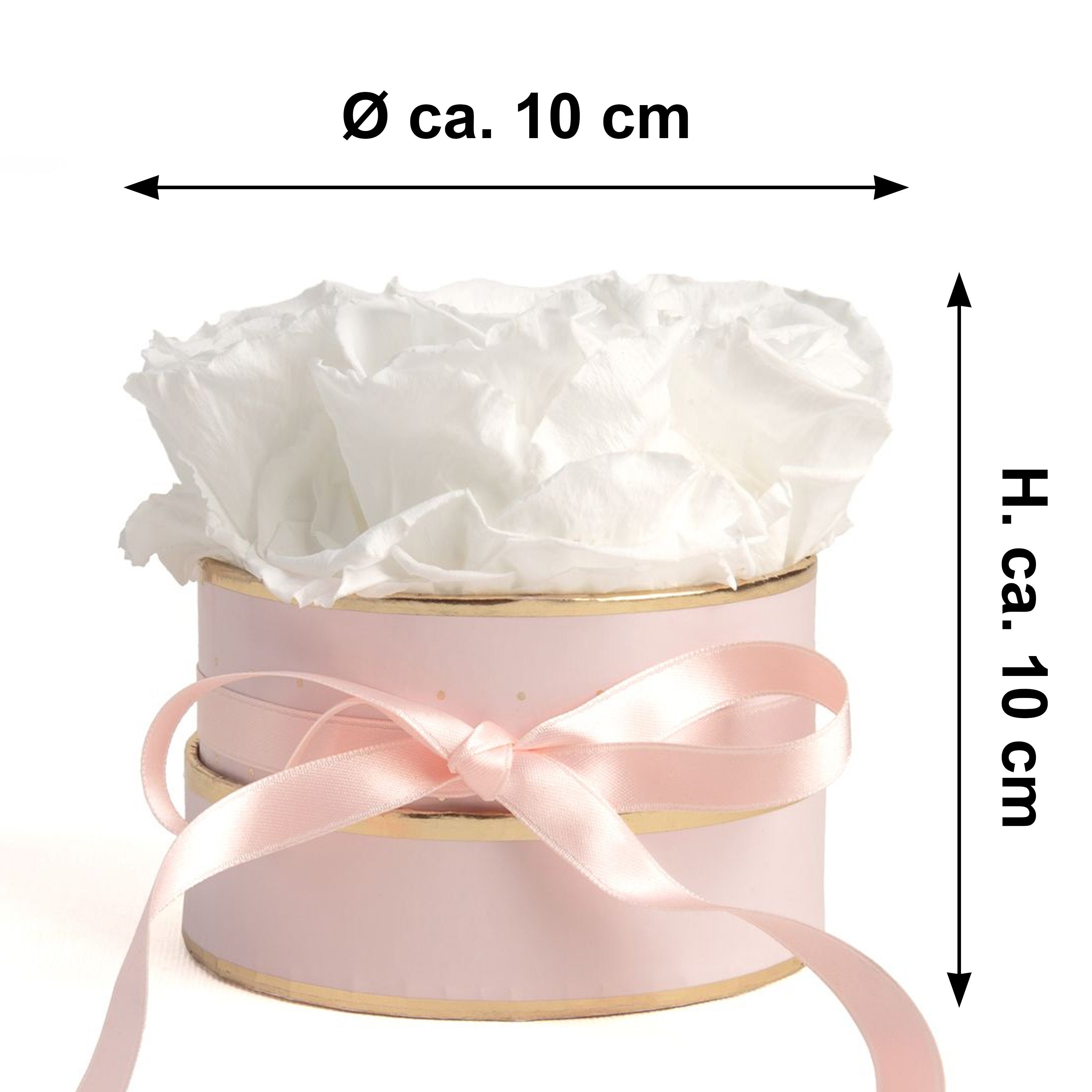 Kunstblume Rosenbox rosa rund 4 Infinity günstig online kaufen