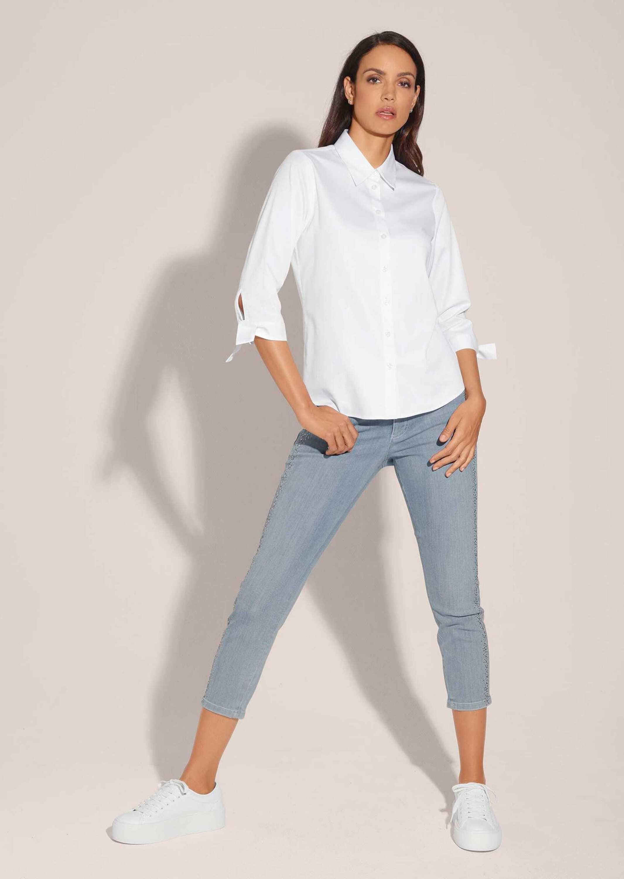 MADELEINE Hemdbluse Elegantes Blusenshirt mit Schleifenärmeln Romantische S günstig online kaufen