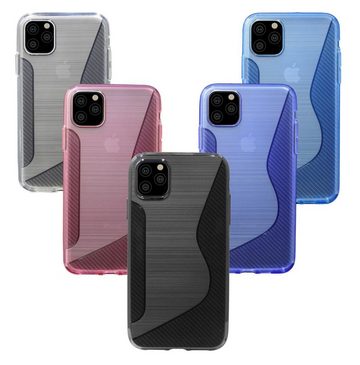cofi1453 Handyhülle S-Line Silikon Hülle für Apple iPhone 11 Pro max, Case Cover Schutzhülle Bumper