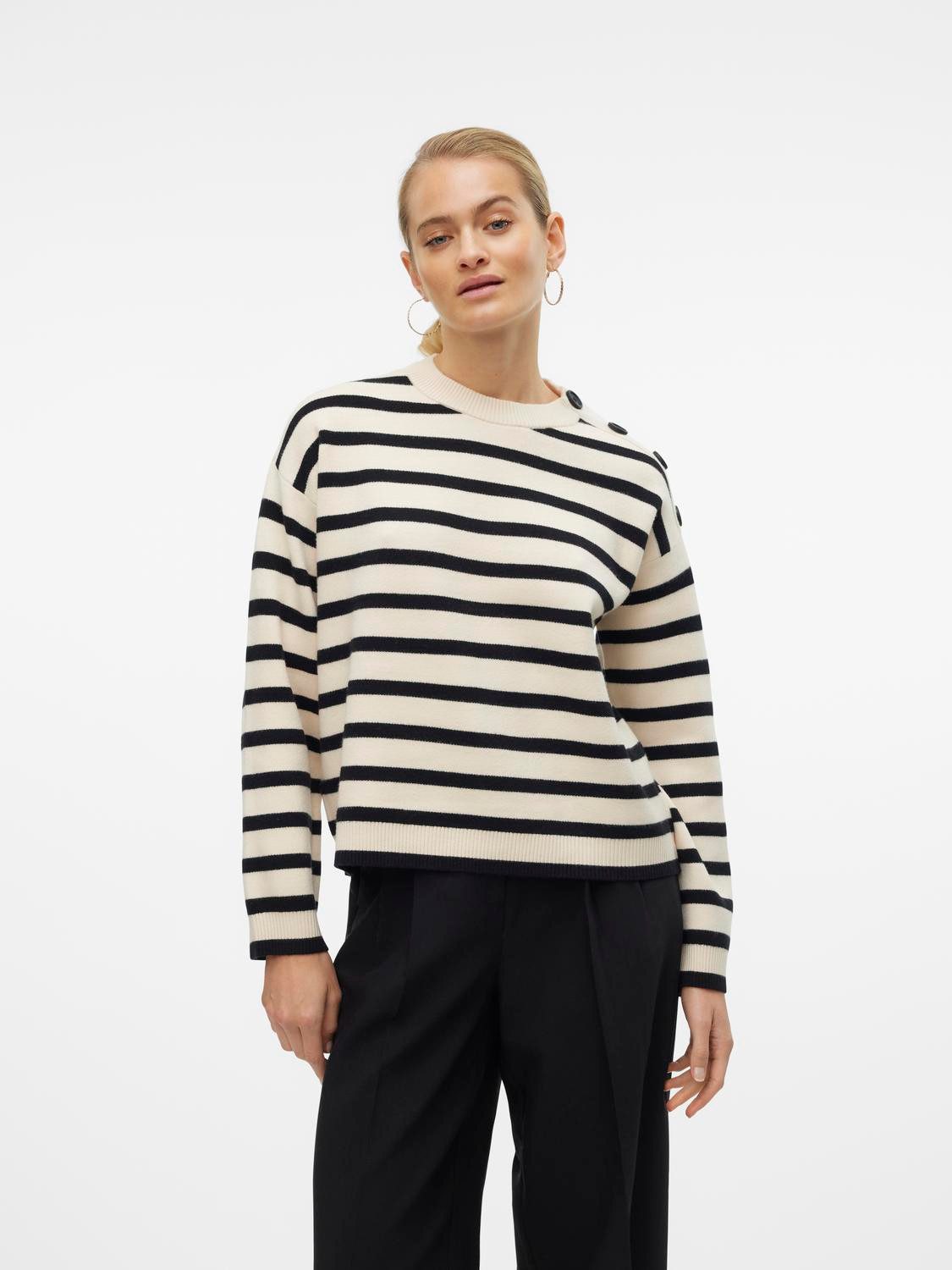 Vero Moda Rundhalspullover VMSABA LS O-NECK günstig online kaufen