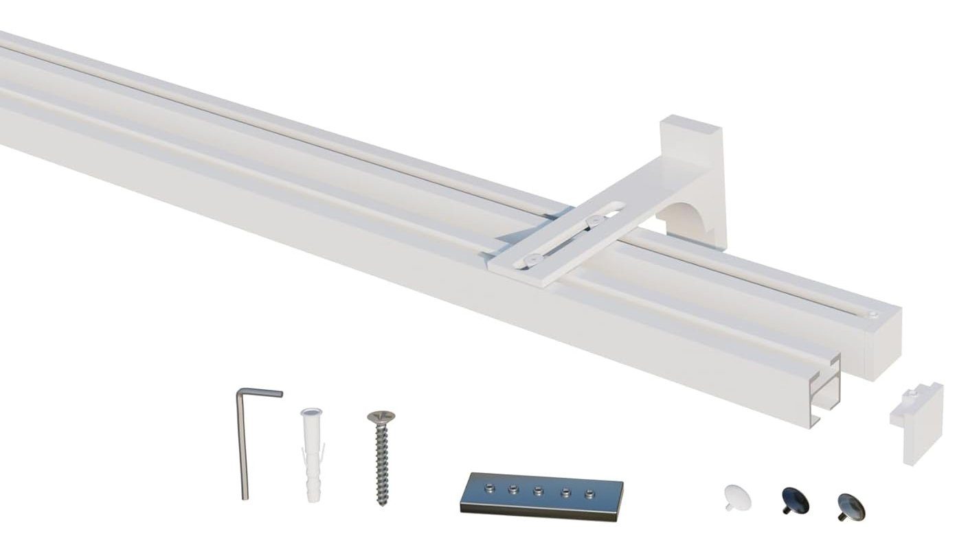 Gardineum Innenlaufschiene Eckige Innenlaufstange/ Gardinenstange 20x20mm günstig online kaufen