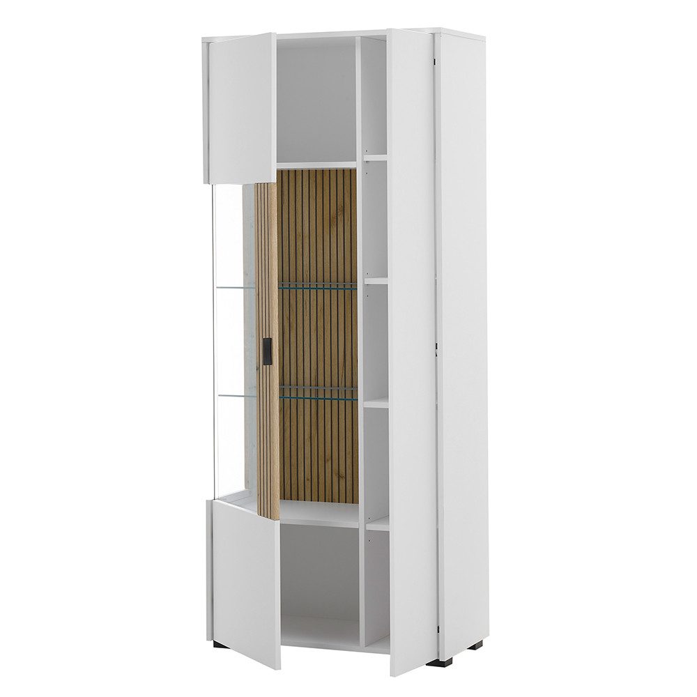 Lomadox Vitrine HUNTER-61 Vitrine Standvitrine weiß günstig online kaufen