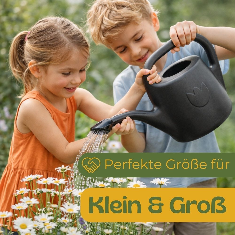 GarPet Gießkanne Gießkanne 2 Liter mit Brausekopf Gießkanne Zimmerpflanzen Kunststoff – Bild 4 von 5