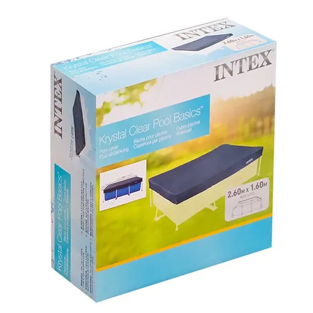 Intex Poolverdeck Abdeckplane Poolplane Schutzplane, (Spar-Set, 1-St), Vinyl 110 g/m², 20 cm Überlappung, witterungsfest