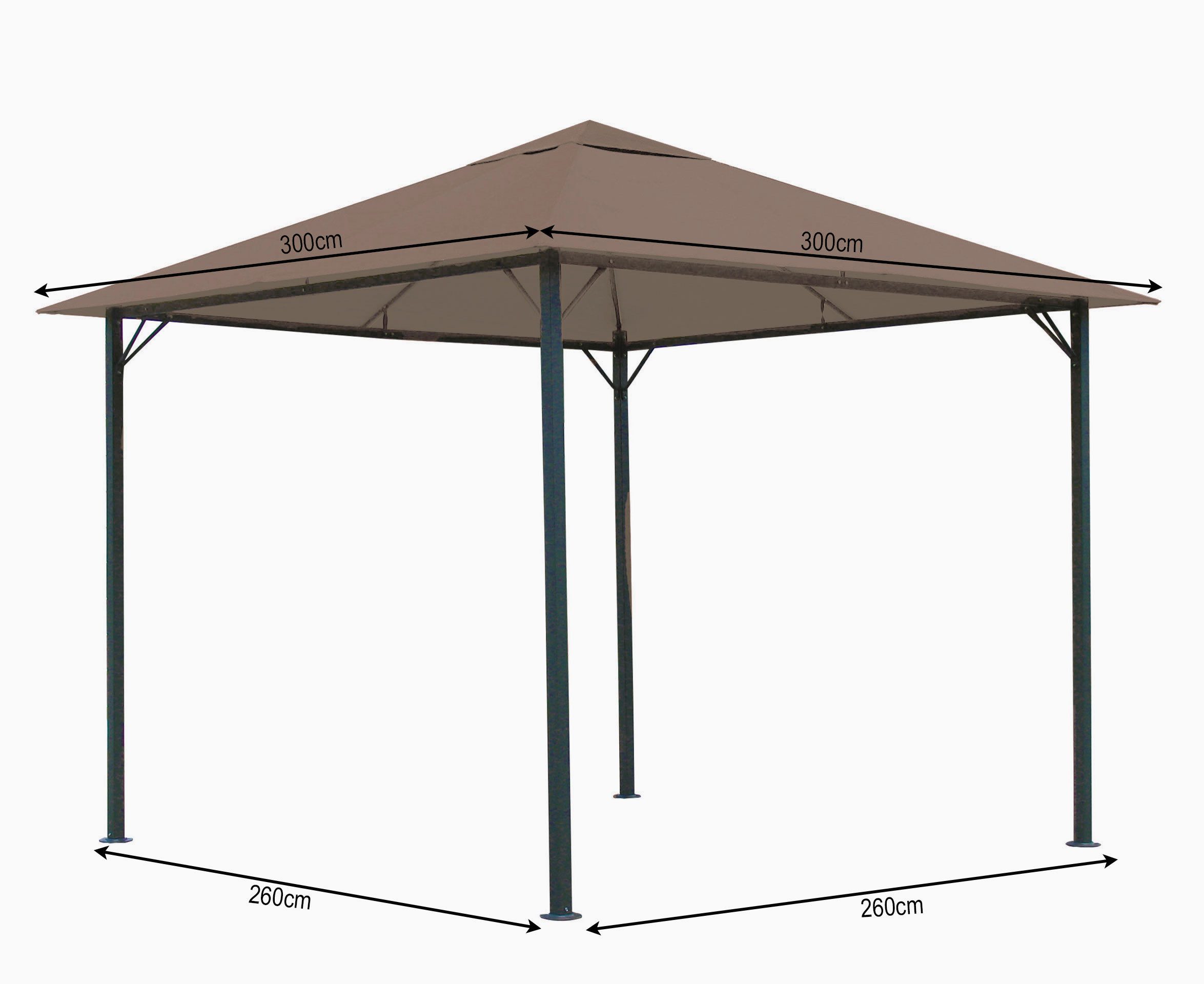 Thumbnail - Quick Star Pavillon Pavillon Nizza 3x3m Taupe