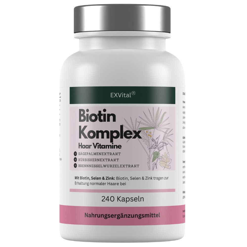 Biotin Komplex Kapseln, hochdosiert 10.000µg Biotin pro Tag Kapseln, 147 g