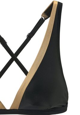 LASCANA Triangel-Bikini-Top Elodie, mit trendigem Materialeinsatz