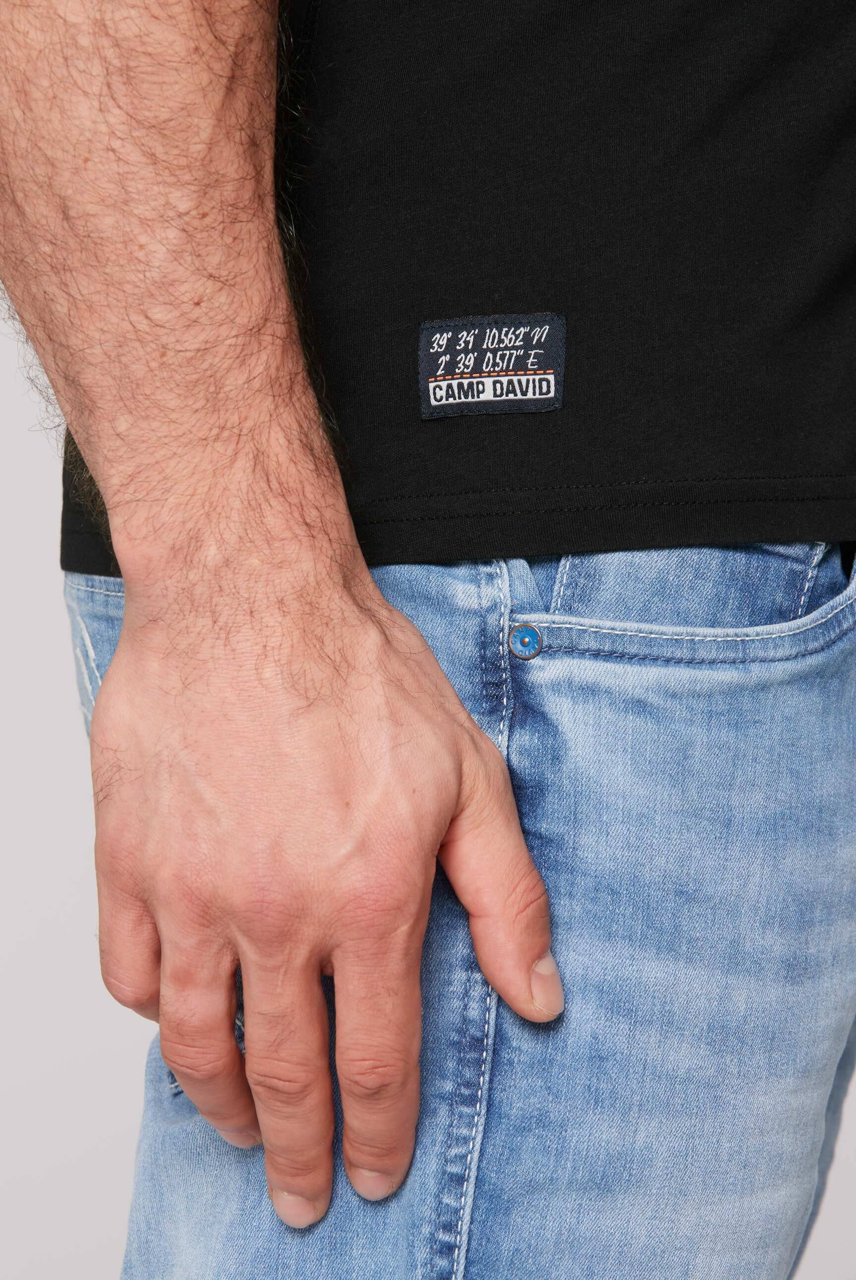 CAMP DAVID Rundhalsshirt aus Baumwolle