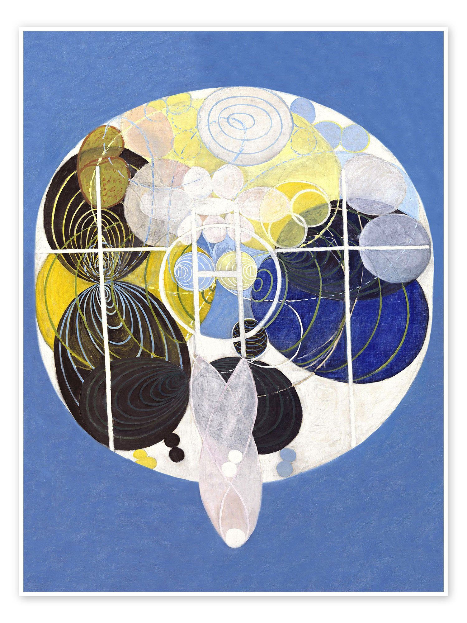 Posterlounge Poster Hilma af Klint, Die großen Figurenbilder, Nr. 5, Wohnzimmer Modern Malerei