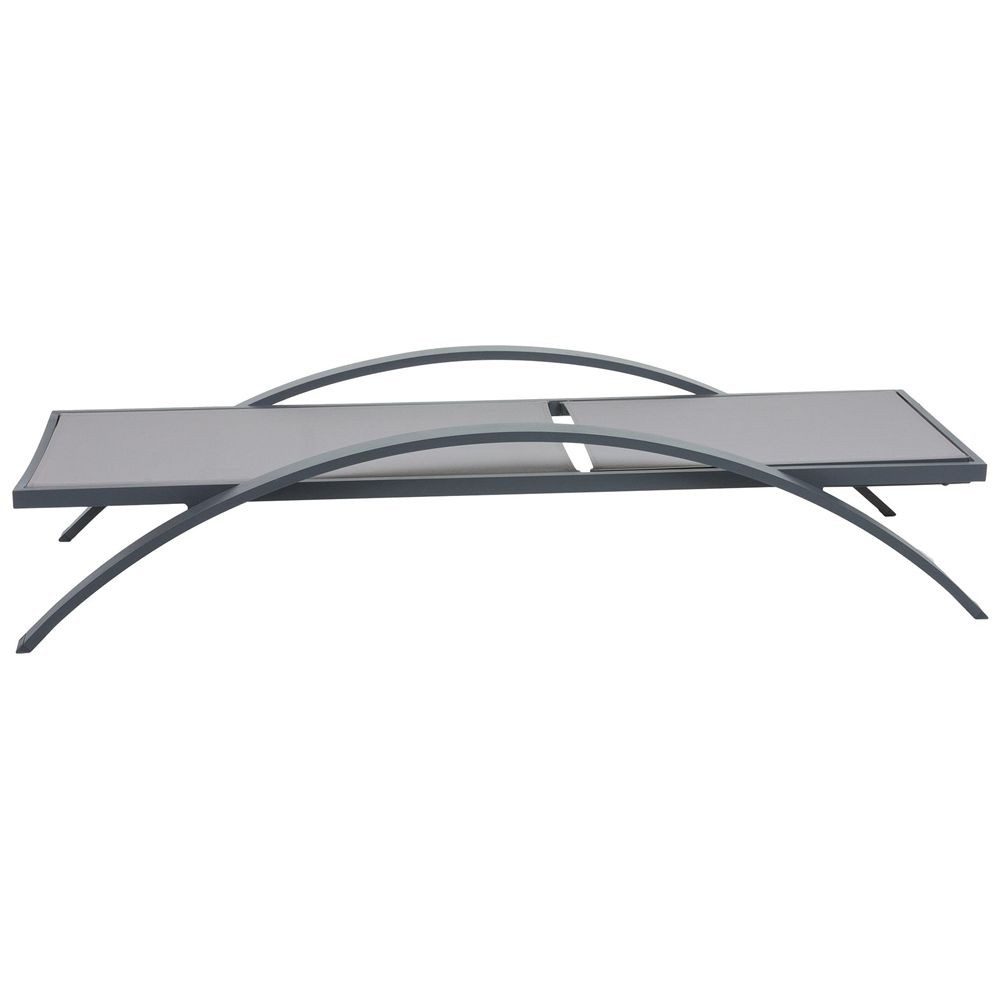 Lomadox Gartenliege HGA-120, Sonnenliege, anthrazit/Taupe, ca. 72x43x197 cm