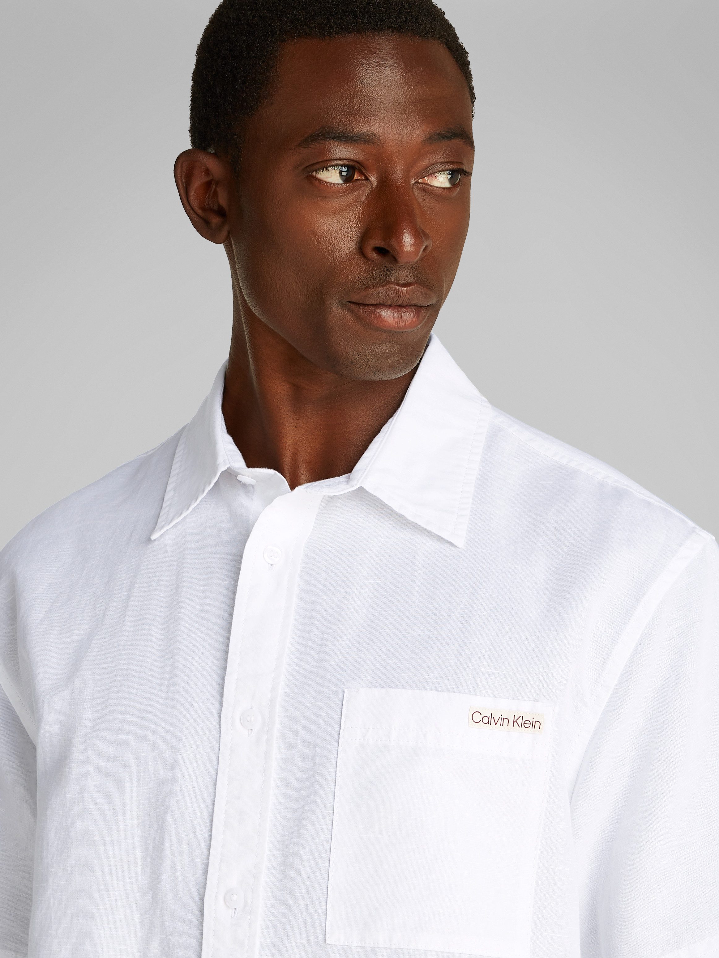 Calvin Klein Jeans Kurzarmhemd LINEN COTTON günstig online kaufen