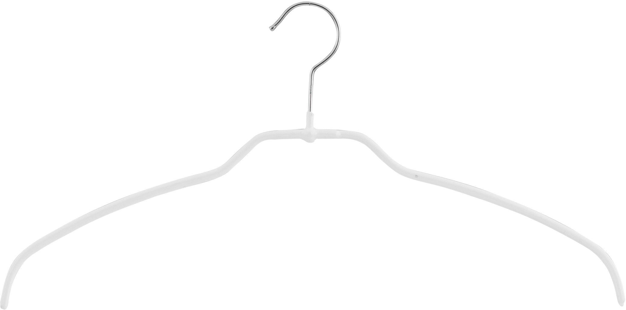MAWA Kleiderbügel Silhouette light 42/FT, (Set, 20-tlg), platzsparender Oberteilbügel weiß