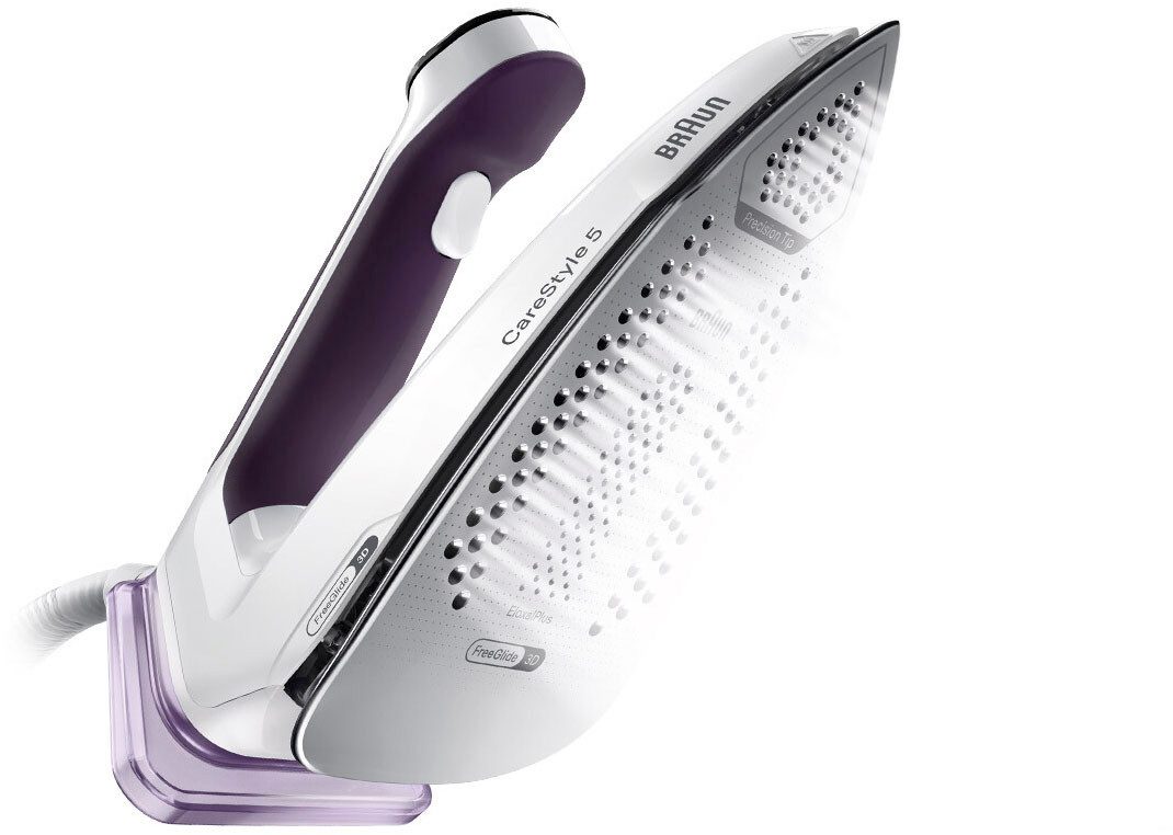 Braun Dampfbügelstation CareStyle 5 IS 5247 VI - 7,5 bar, 500 g Dampfstoß, 2,0 l Wassertank, 2000 ml Wassertank, 145 g Dampfmenge, EloxalPlus Bügelsohle, Ultimate FastClean Entkalkung