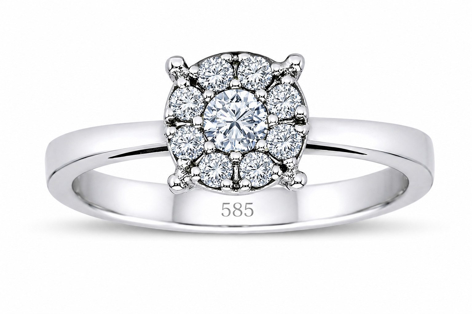 EinStein Diamant Diamantring Diamantring Effect wie 1,80 Carat Solitär 14 Karat Weißgold