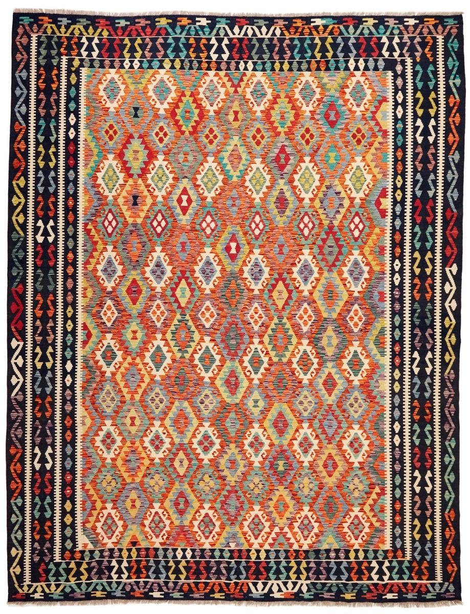 Orientteppich Kelim 3 mm Orientteppich, Nain 318x401 rechteckig, Höhe: Handgewebter Trading, Afghan