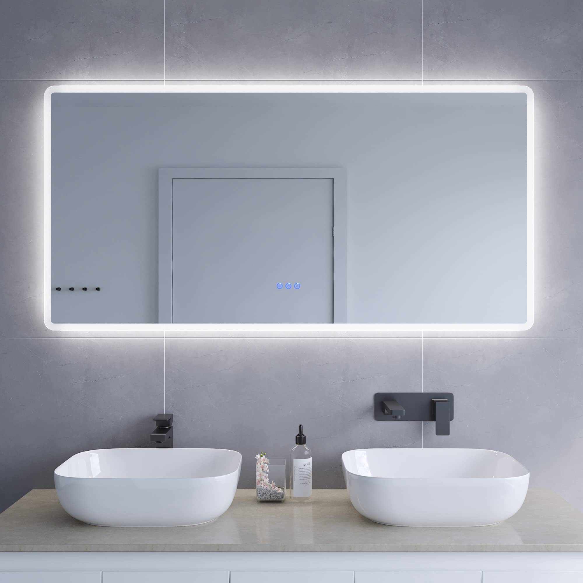 AQUABATOS LED-Lichtspiegel LED Badspiegel Groß Badezimmerspiegel günstig online kaufen