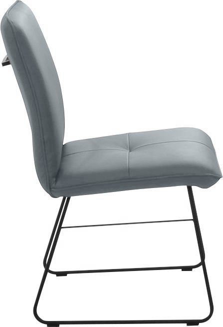 Metall Sitz im (1 Komfort Drahtgestell Wohnen Griff schwarz, am Rücken, in Kufenstuhl Steppung aqua St), & K+W