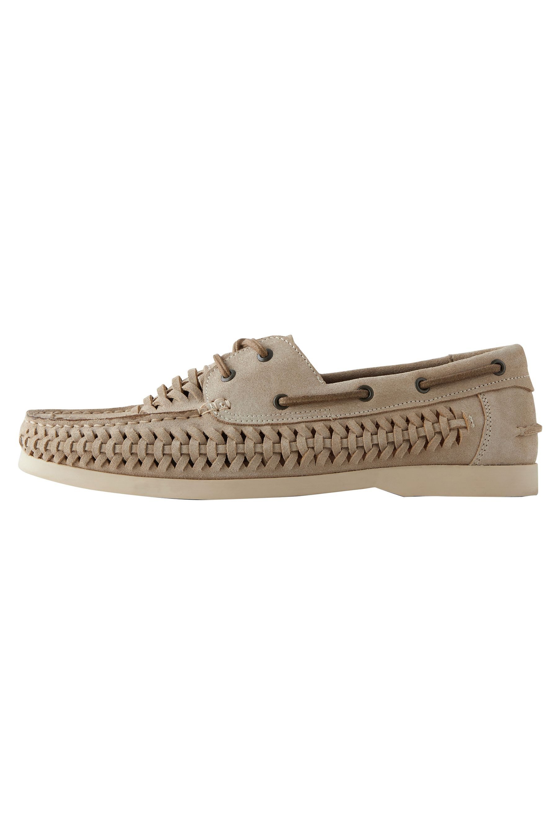 Next Leder-Bootsschuhe in gewebter Optik Bootsschuh günstig online kaufen