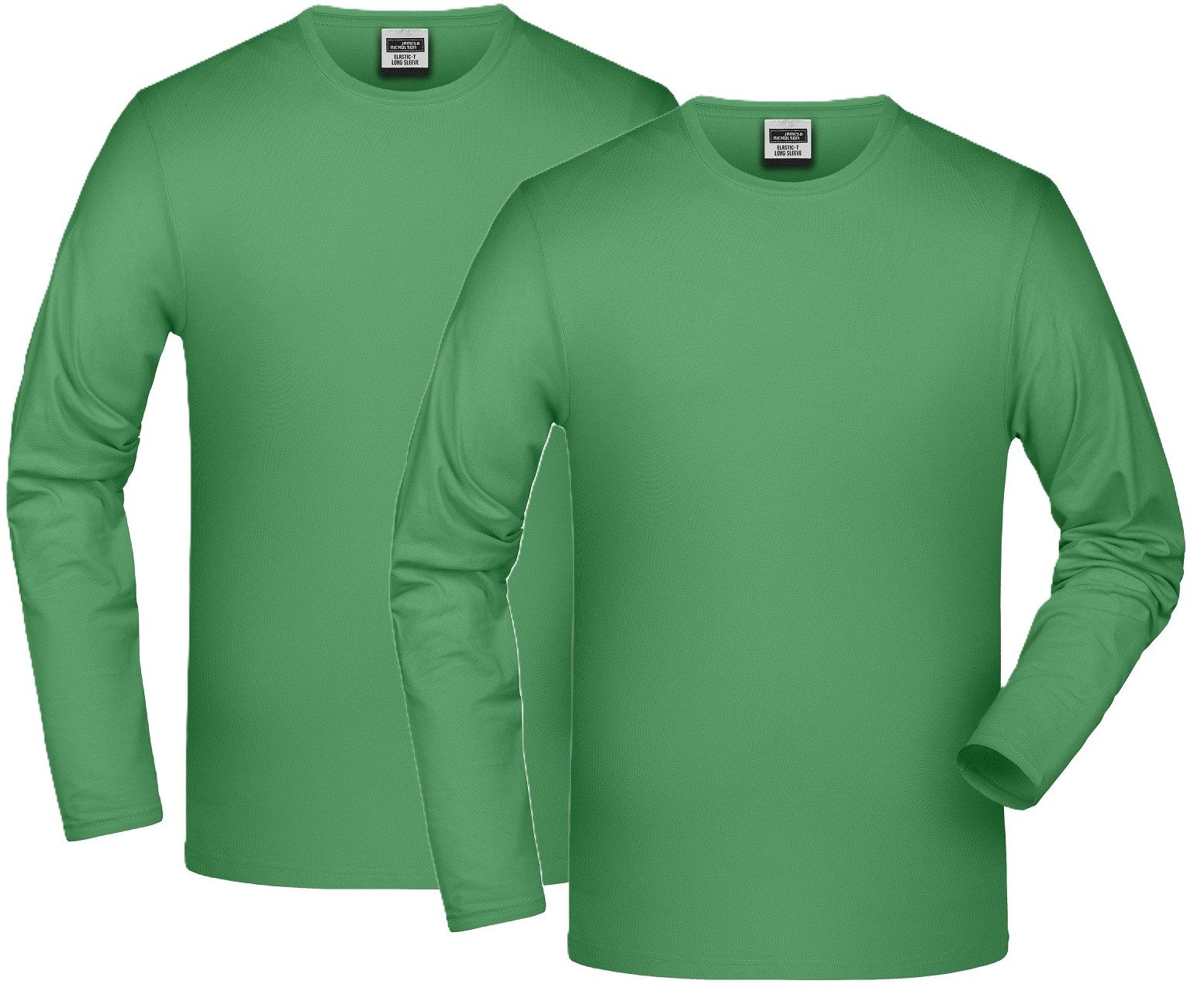 James & Nicholson Langarmshirt Doppelpack schmal geschnittenes Langarm-Shir günstig online kaufen