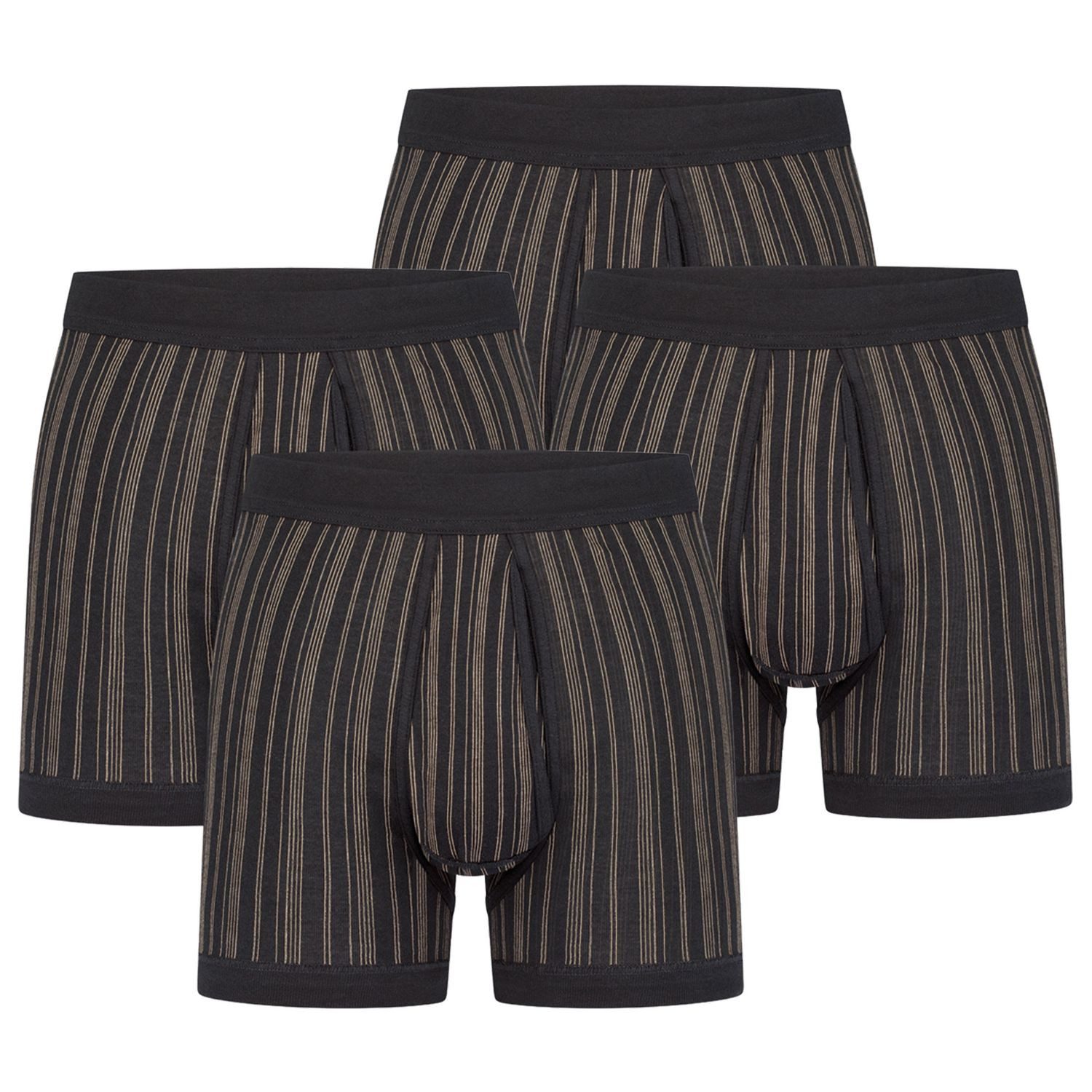 Schiesser Boxershorts Original Classics mit Eingriff, Streifen-Muster, im 4er Pack