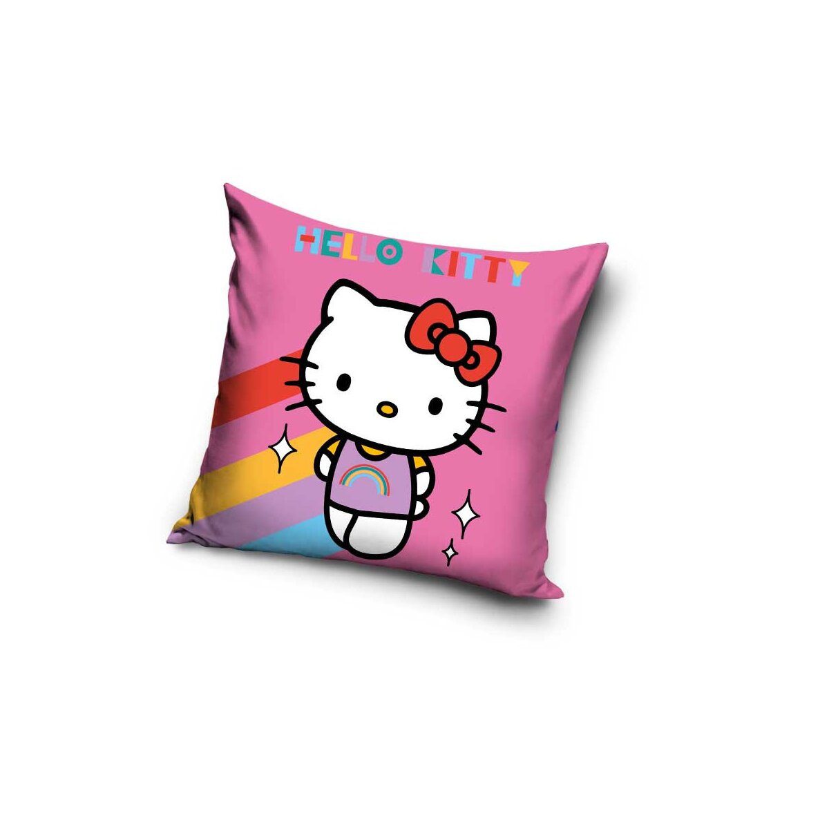 Hello Kitty Kissenbezug Hello Kitty Kissenbezug 40x40cm – Rainbow Samt Deko