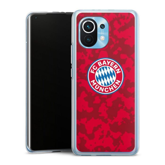 DeinDesign Handyhülle FC Bayern München Camouflage FCB Camouflage Muster FCB Xiaomi Mi 11 Silikon Hülle Bumper Case Handy Schutzhülle