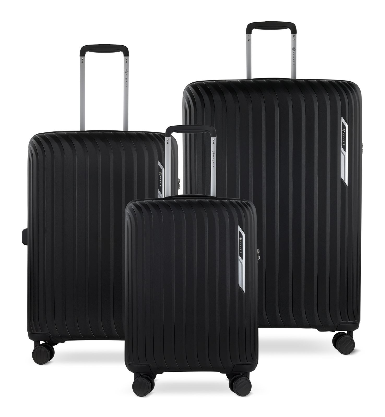 bugatti Trolleyset Hard Case Trolley S / M / L, 4 Rollen, (Set, 3 tlg)