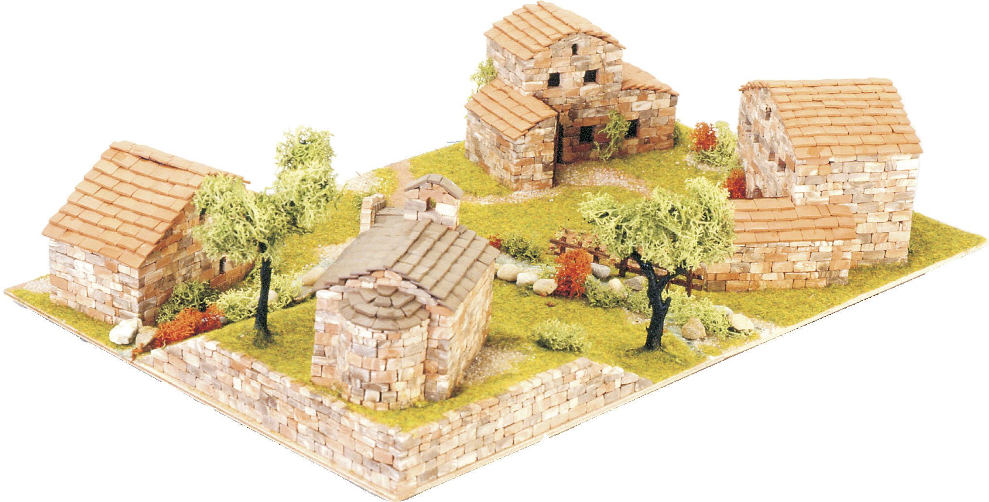 Domus Kits Modellbausatz DiH0rama 1 HO, Maßstab 1:87, (Modellbausatz, 2647-tlg., Dorf), Made in Europe