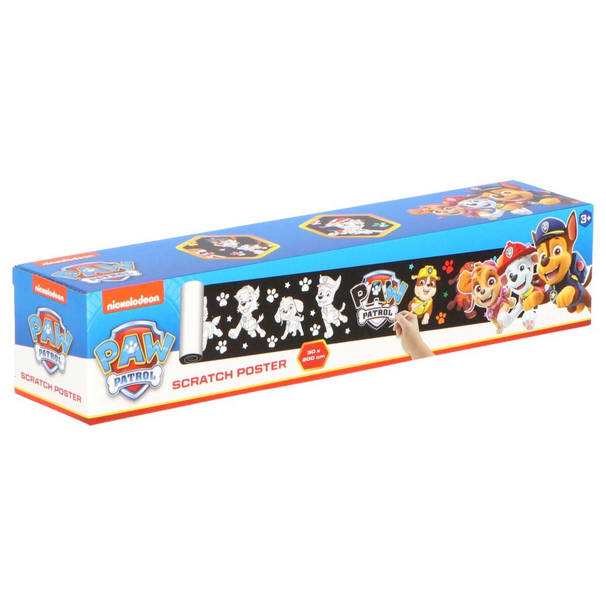 PAW PATROL Kreativset Paw Patrol Kratzbild 200 cm Fantastisches Kratz-Poster