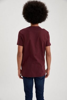 DeFacto T-Shirt Herren T-shirt SLIM FIT V NECK