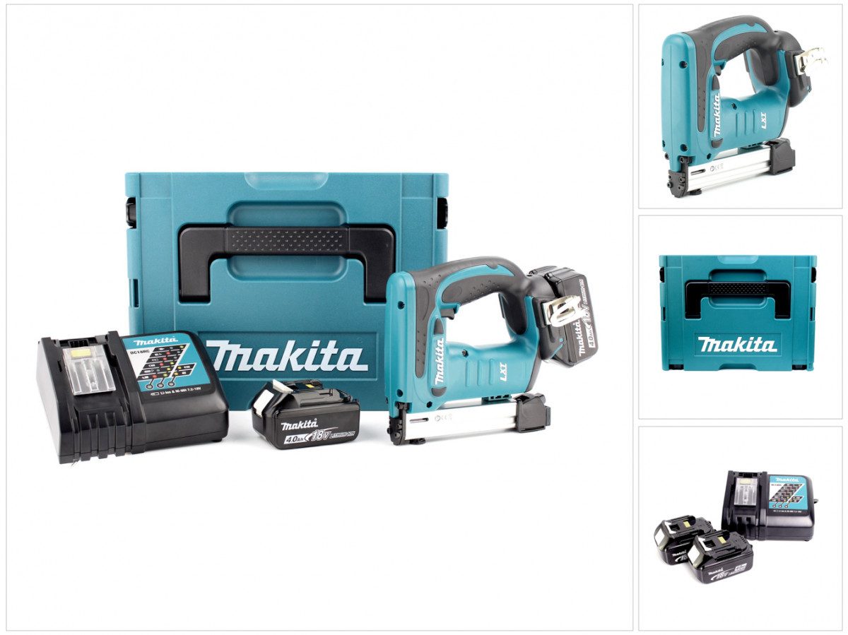 Makita Nagler DST 221 RMJ 18 V Li-Ion Akku Tacker im MAKPAC inkl. 2x BL 1840 B Akku