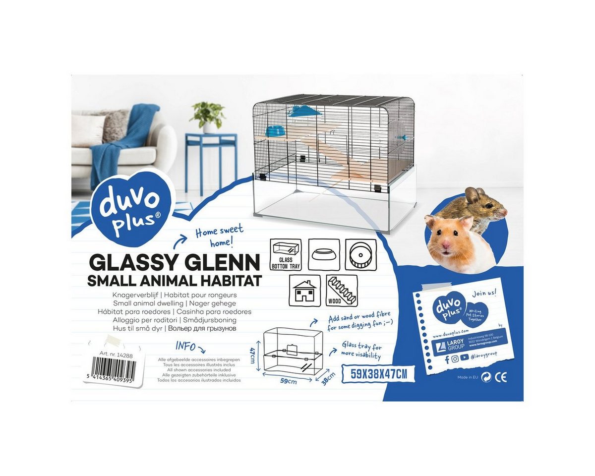 Thumbnail - DUVO+ Kleintierkäfig Nagergehege Glassy Glenn