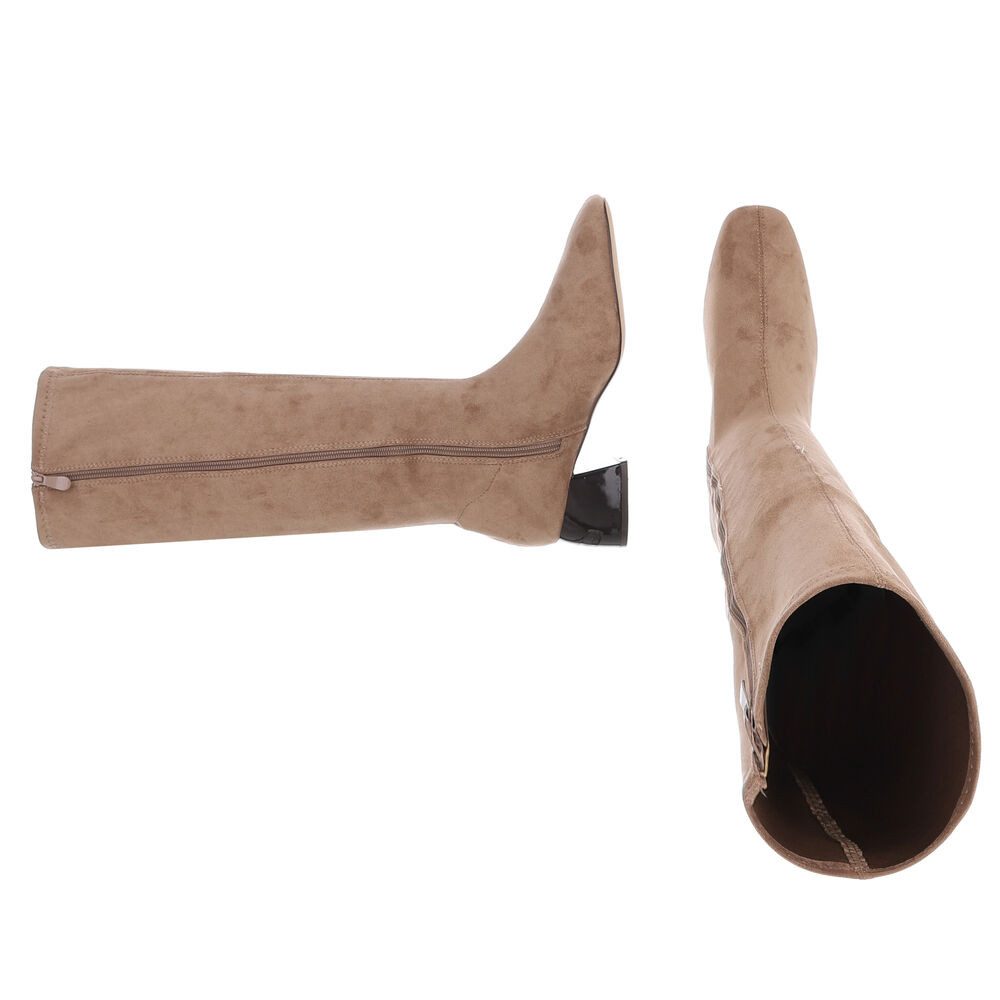 Ital-Design Elegante Damen-Stiefeletten mit Blockabsatz und Schaft Stiefel günstig online kaufen