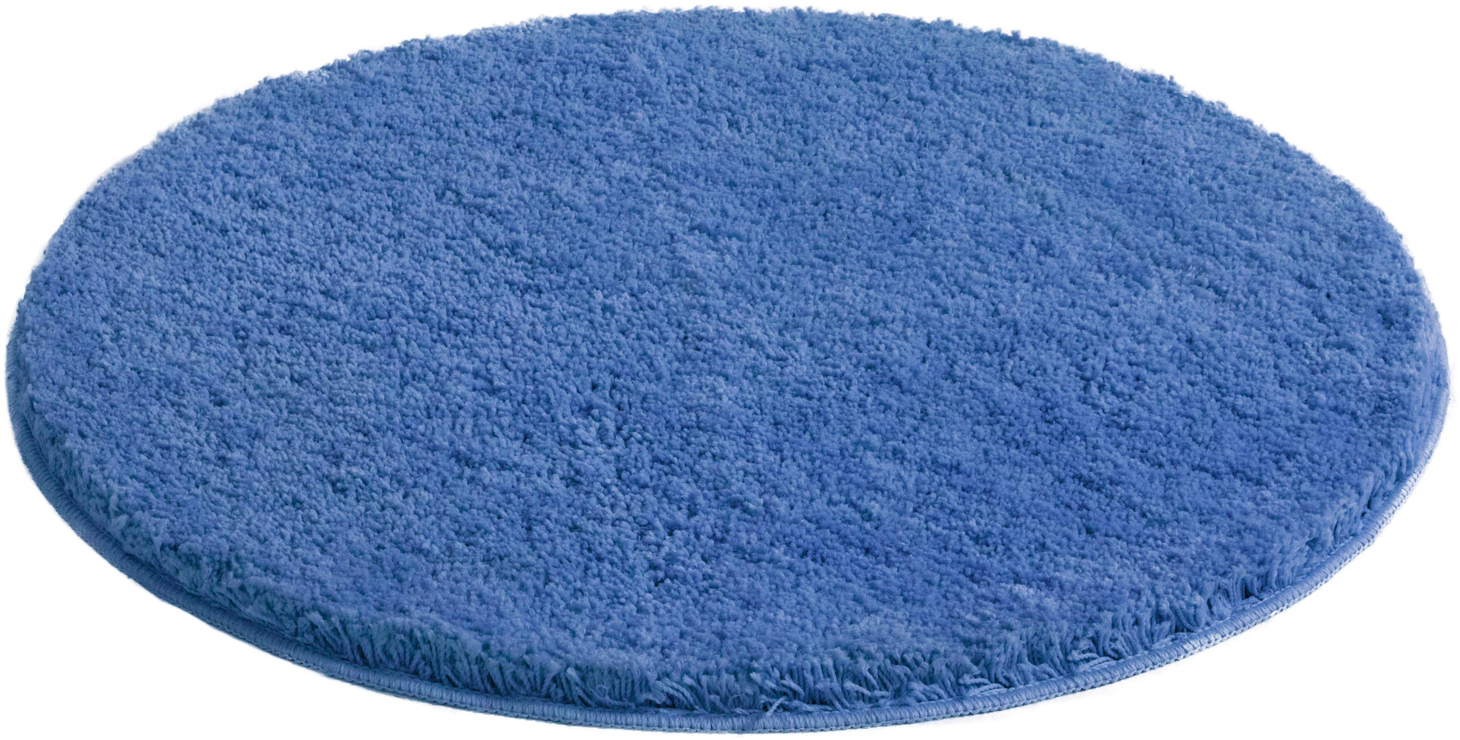 OTTO home Badematte Inga, Badezimmer Teppich, Badvorleger, Höhe 20 mm, rutschhemmend beschichtet, schnell trocknend, strapazierfähig, fußbodenheizungsgeeignet, Polyester, rund, Badteppich, unifarben, weich, als halbrund und rechteckig erhältlich