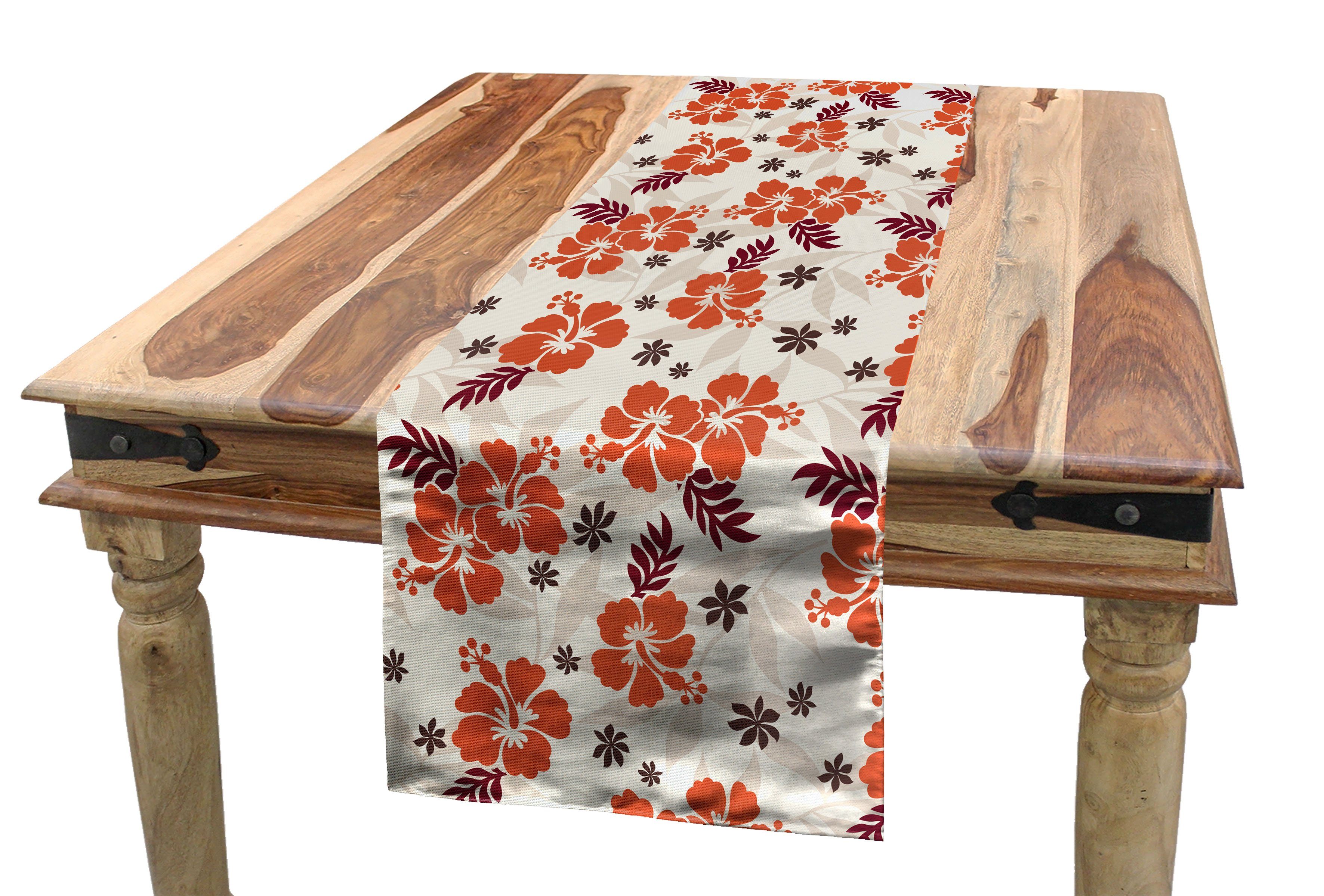 Abakuhaus Tischläufer Esszimmer Küche Rechteckiger Dekorativer Tischläufer, Hawaii Aloha State Laub