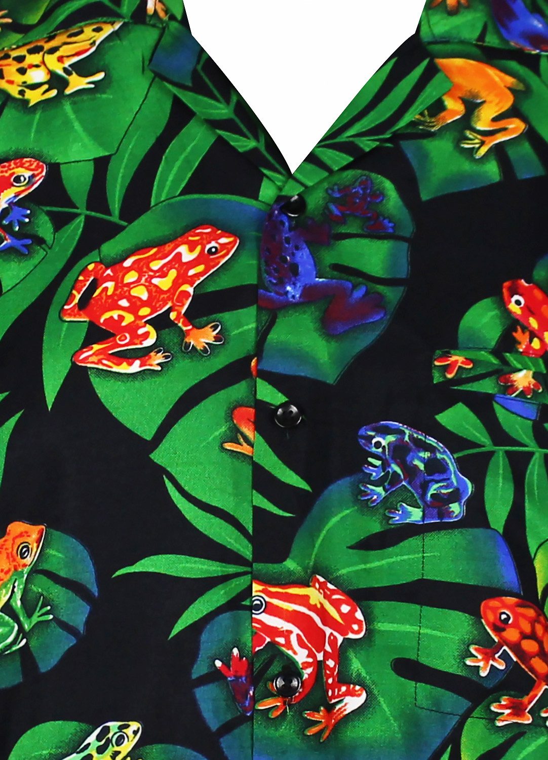 King Kameha Hawaiihemd Frogs Funky Hawaii-Hemd Herren Kurzarm Front-Tasche günstig online kaufen