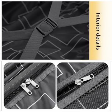 HEYHIPPO Business-Koffer M-L-XL-Koffer, drehbare Rollen, mit TSA-Schloss, Reisen, grau, blau, gelb, PP-Material