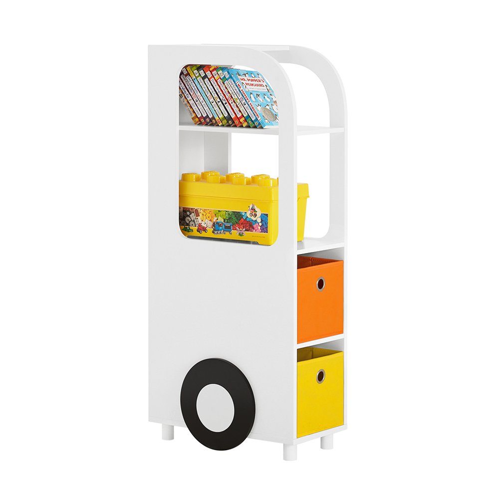 SoBuy Kinderregal KMB67, Bücherregal mit Boxen Aufbewahrungsregal Kinderzimmer Möbel