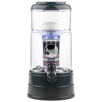 AcalaQuell Wasserfilter Standfilter Mini - mit handgefertigtem Glasbehälter (5Liter), ideal für Singles und Paare
