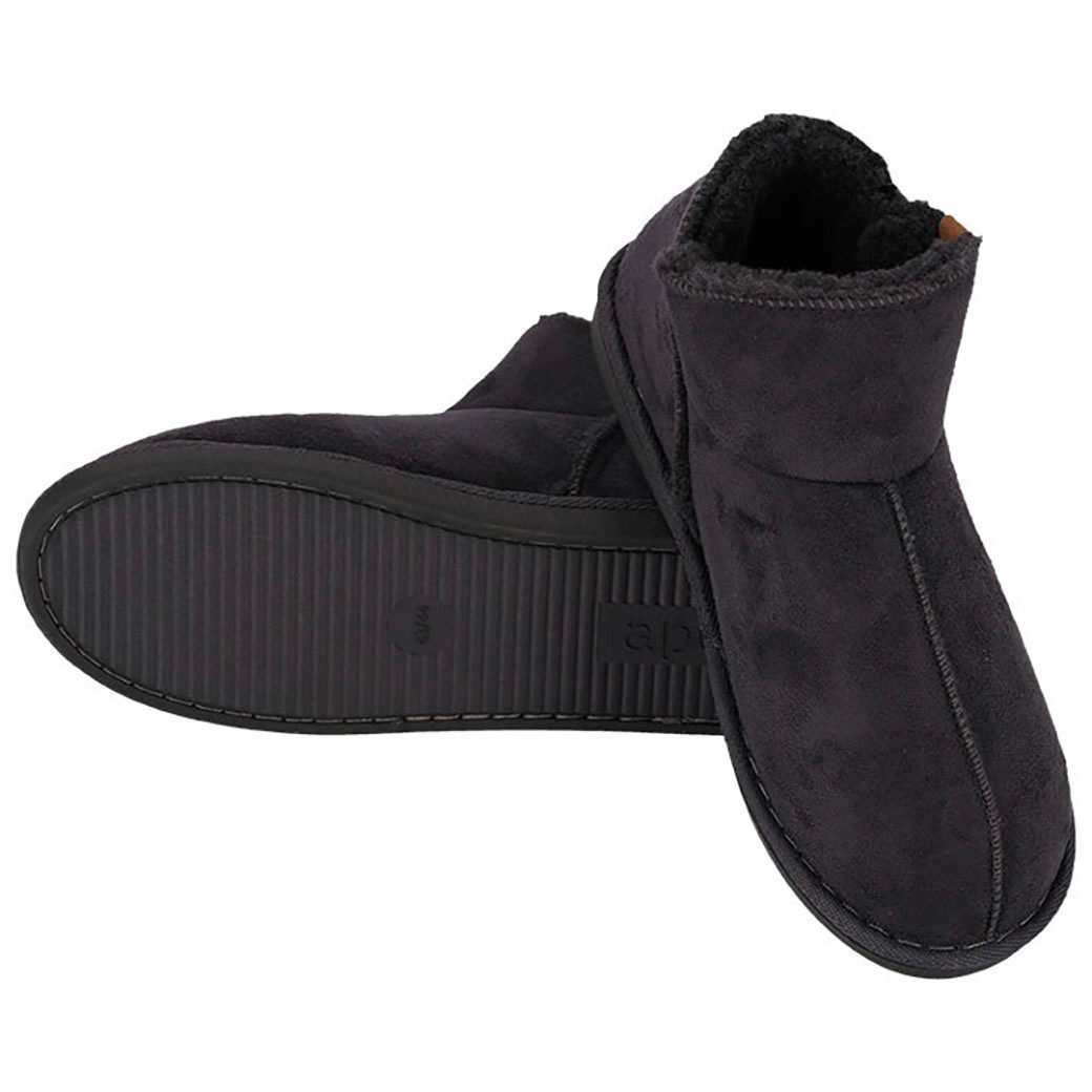 XQ Footwear LADIES HOME BOOTS SUEDE Hausschuh mit Logoprägung und kuscheligen, wärmenden Innenfutter