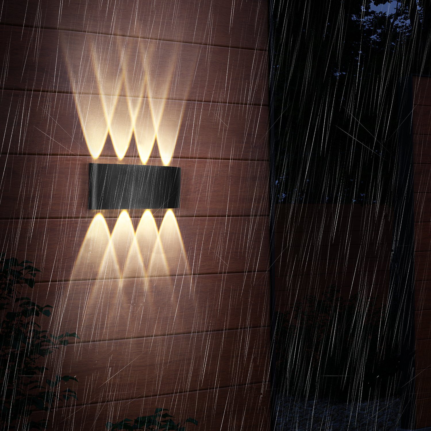 ZMH LED Wandleuchte Wandlampe Schwarz - Modern Außenwandleuchte Schlafzimme günstig online kaufen