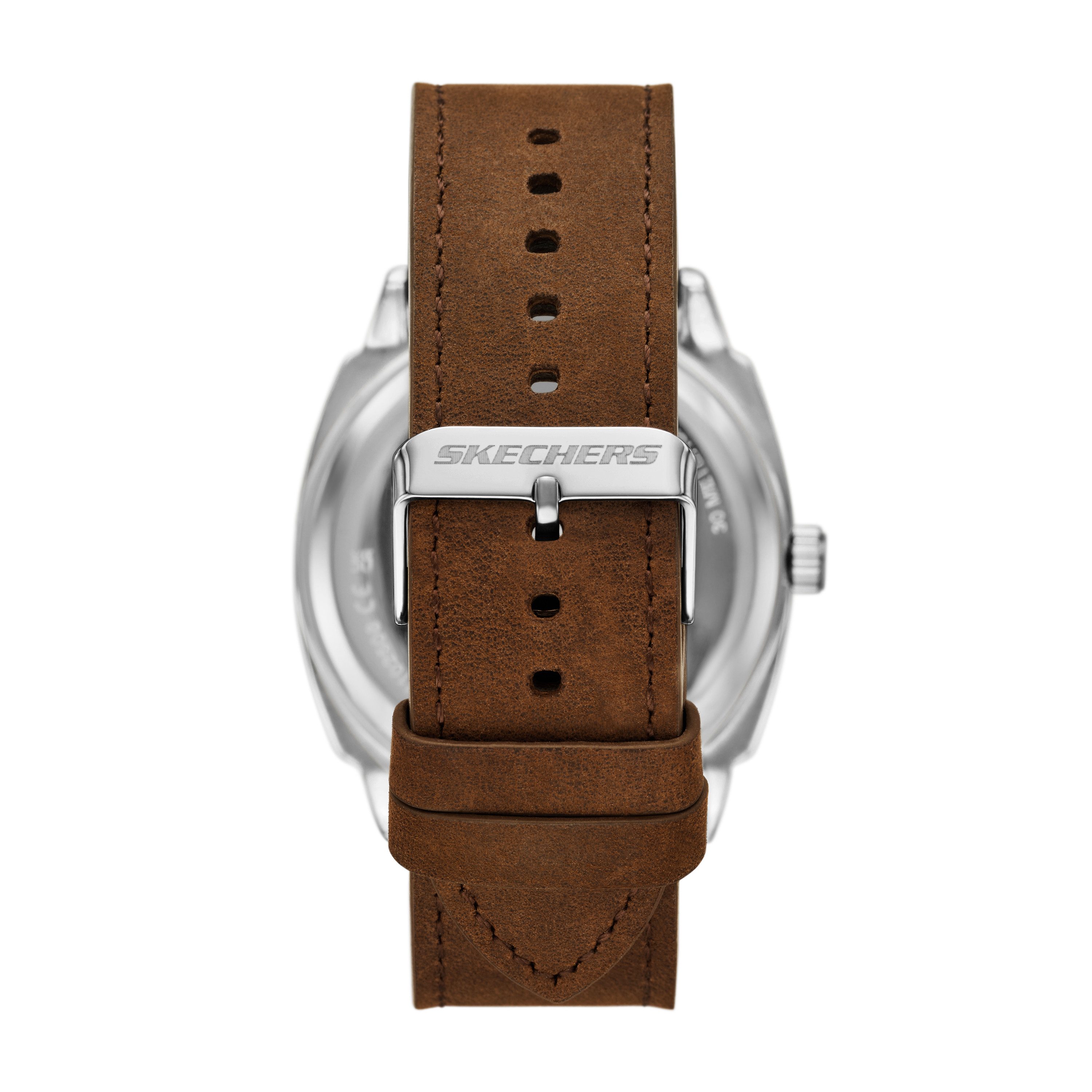 Skechers Quarzuhr HEWES SR5273, Armbanduhr, Herrenuhr, Lederarmband, analog, Tag