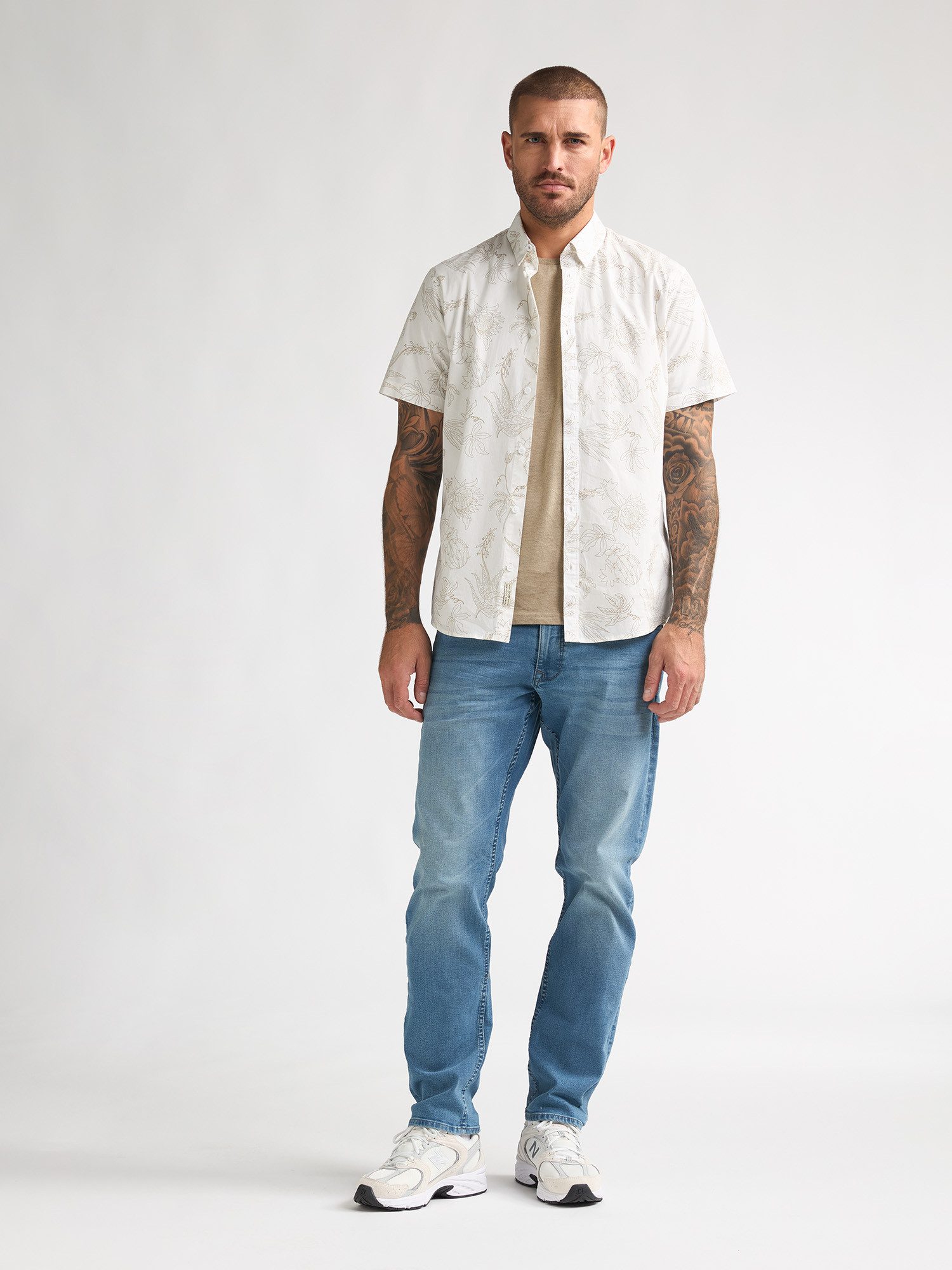 Petrol Industries Kurzarmhemd Men Shirt Short Sleeve AOP mit All-Over Print