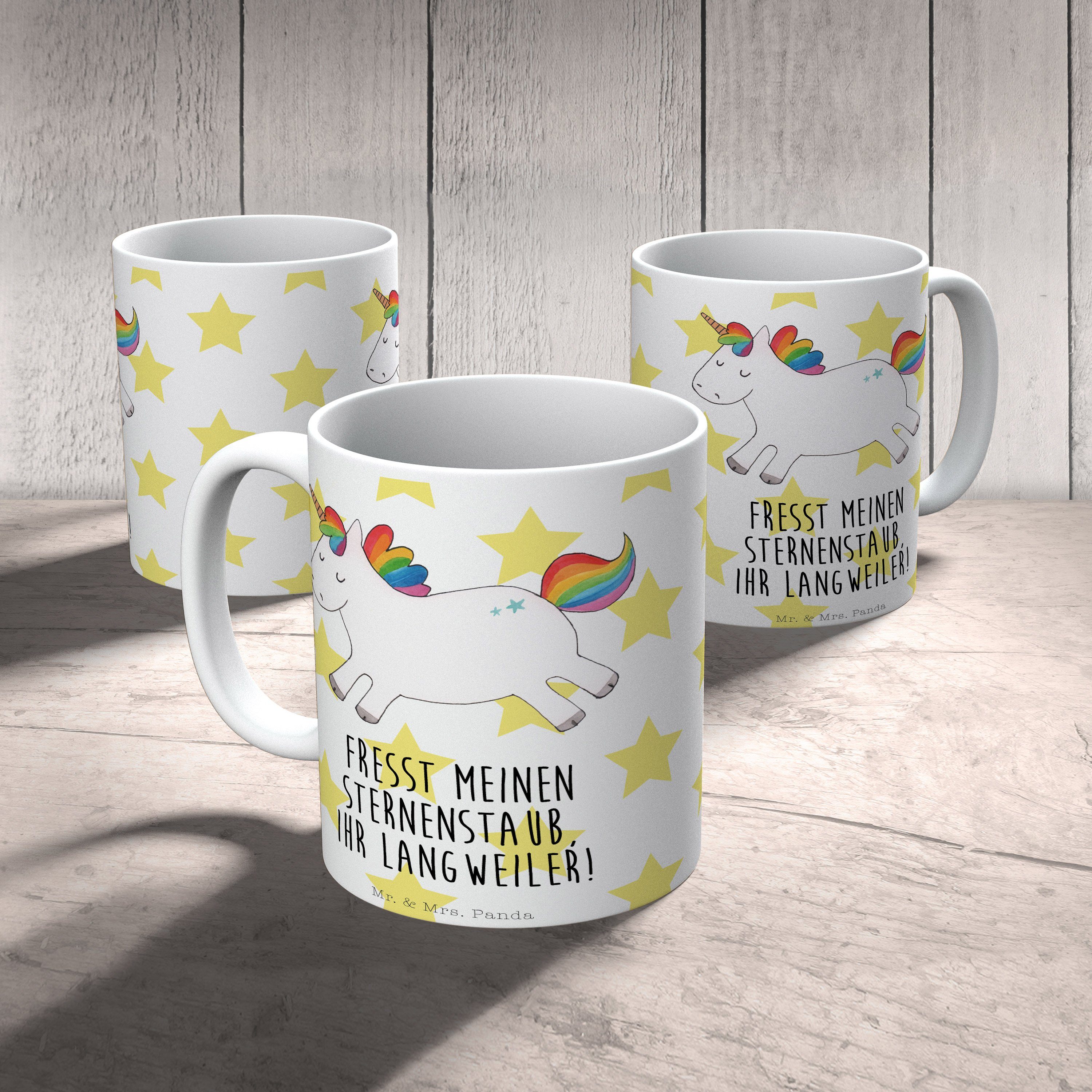 Geschenk, Happy & - - Lachen, Tasse Tasse, Panda Weiß Einhorn Tasse, Sprüche, Mrs. Tasse Mr. Keramik