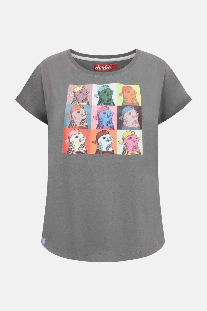 Print-Shirt Robbe Collage Damen T-Shirt