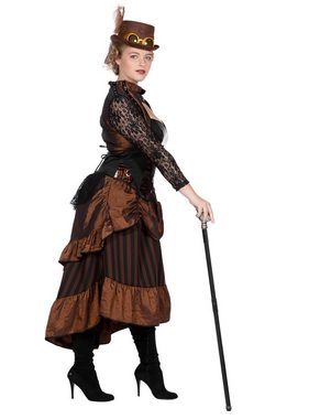 Metamorph Kostüm Steampunk Lady Victoria Kostüm, Höchst elegantes Steampunk Kleid im metallischen Kupferglanz