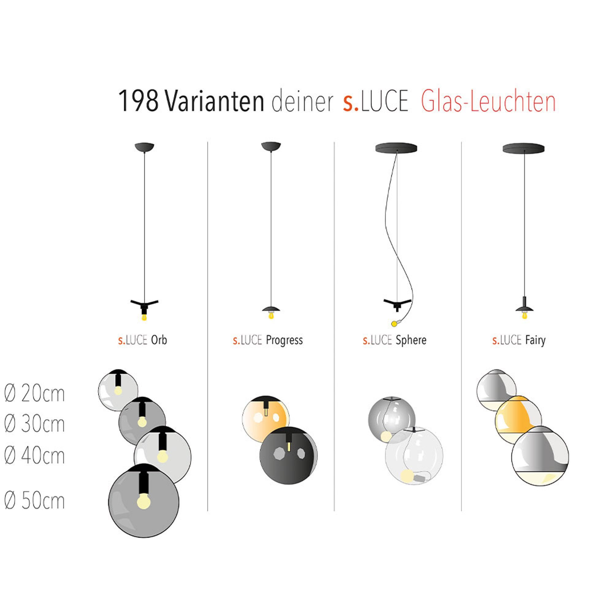 s.luce Pendelleuchte Pendelleuchte Progress Glas mit Farbverlauf Rauch. Reduzierter Preis € 99,00. Unverbindliche Preisempfehlung € 110,00