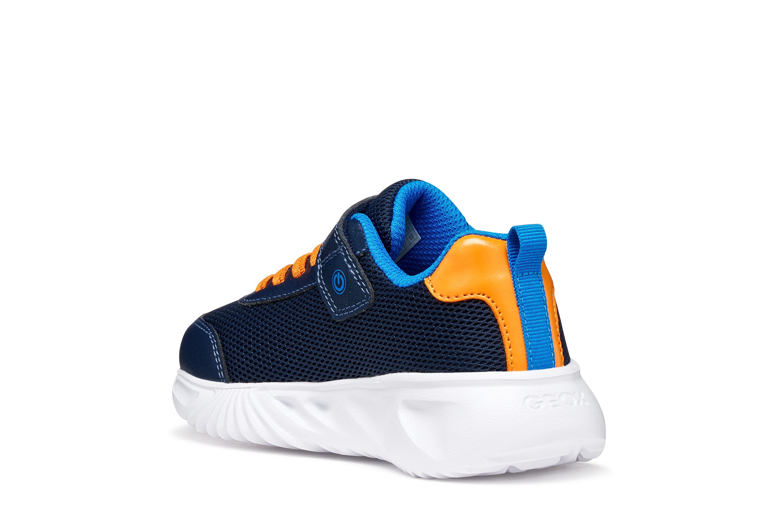 Geox J ASSISTER BOY Sneaker Klettschuh mit Blinkfunktion, Größenschablone zum Download
